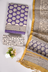 Premium Sanganeri Printed Cotton Suit With Kota Doria Duppta(BFCOTKD08)